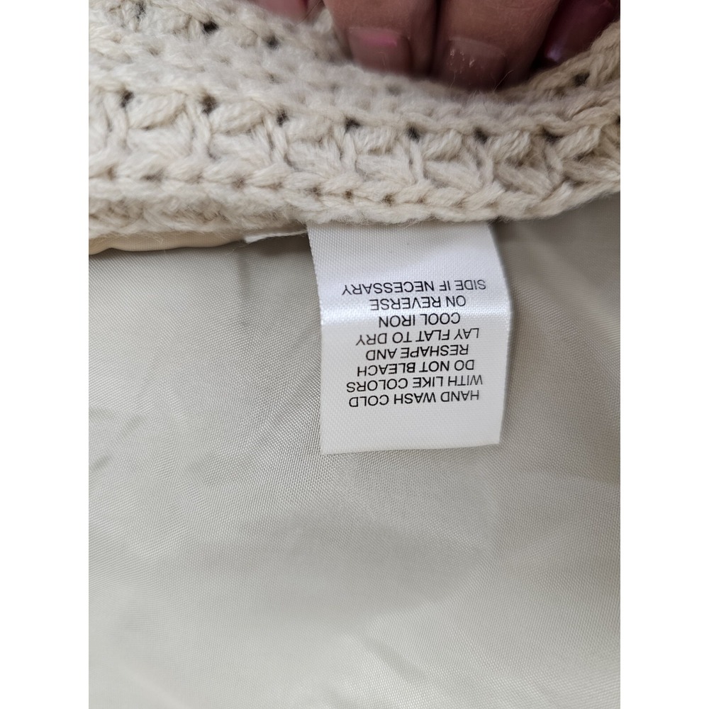 Song N Spirit Faux Fur Sweater Back Crochet Vest Womens Size Small Open Front - Picture 6 of 6